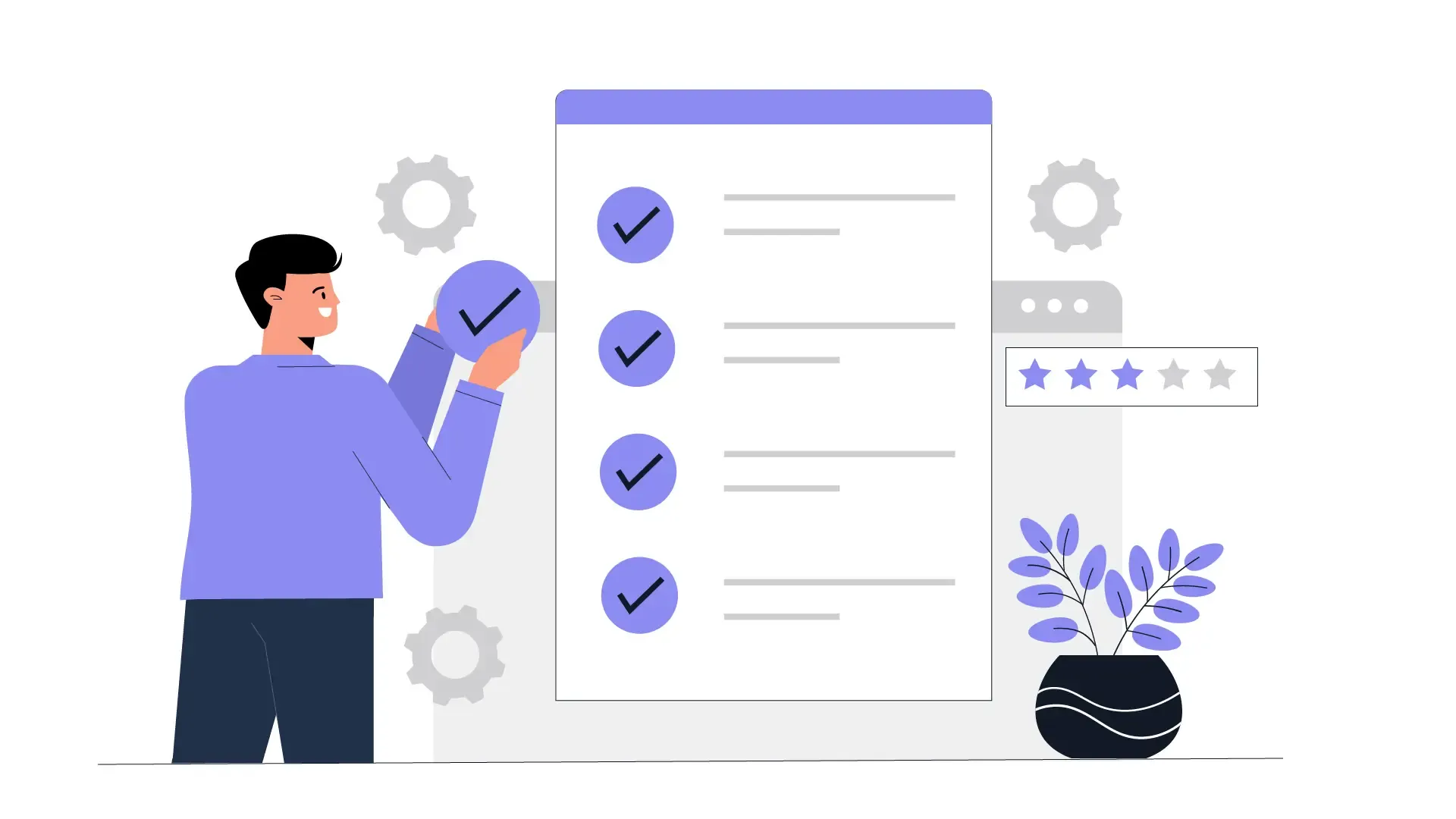 Productivity Enhanced Flat Design Illustration